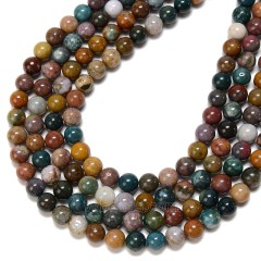 Ocean Jasper Smooth Round Beads Strands, Approx 4-10mm, 38cm/strand
