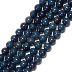 Blue Sieber Agate Smooth Round Beads Strands, Approx 6-10mm, 38cm/strand