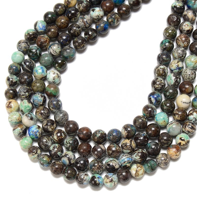 Barite Smooth Round Beads Strands, Approx 6-10mm, 38cm/strand