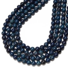 Blue Sieber Agate Smooth Round Beads Strands, Approx 6-10mm, 38cm/strand