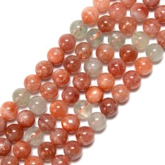 Arusha Sunstone Smooth Round Beads Strands, Approx 5-8mm, 38cm/strand