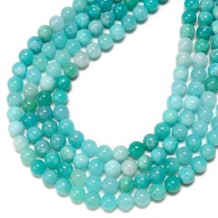 Amazonite Smooth Round Beads Strands, Approx 6-10mm, 38cm/strand
