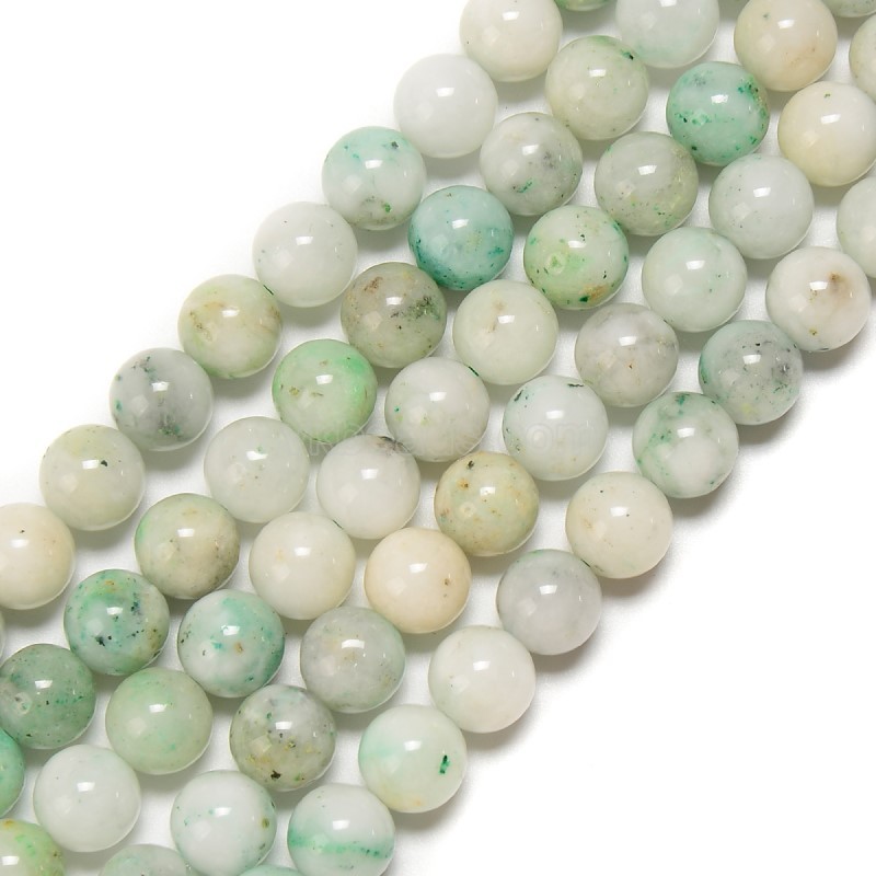 Quartzite Jade Smooth Round Beads Strands, Approx 6-10mm, 38cm/strand