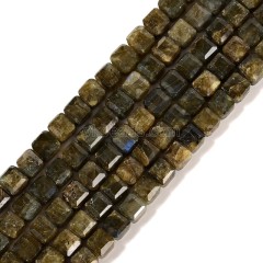 Labradorite Faceted Cube Beads Strands, Approx 8-9mm, 38cm/strand