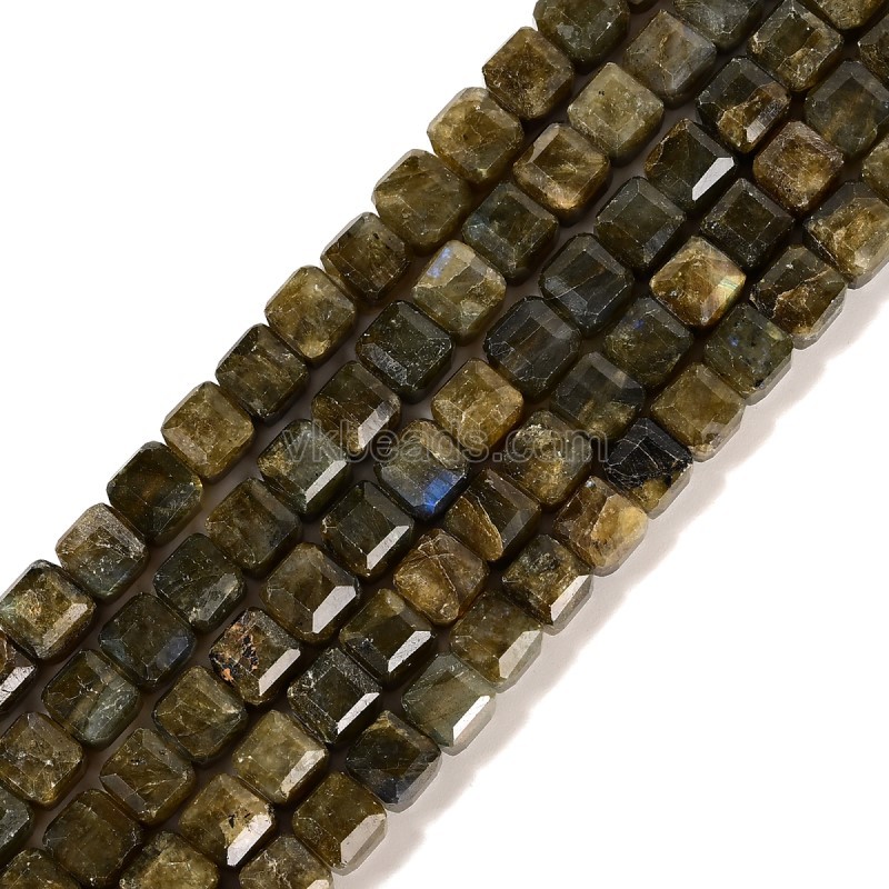 Labradorite Faceted Cube Beads Strands, Approx 8-9mm, 38cm/strand