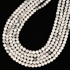 Howlite Faceted Flat Round Disc/Coin Beads Strands, Approx 4mm, 38cm/strand