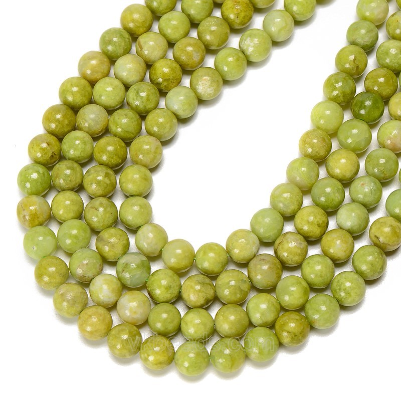 A Grade Green Opal Smooth Round Beads Strands, Approx 6-12mm, 38cm/strand