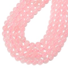 Natural Rose Quartz Smooth Round Beads Strands, Approx 4-12mm, 38cm/strand