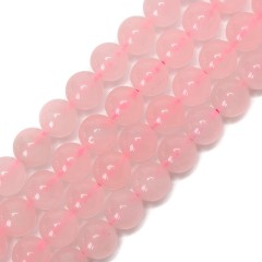 Natural Rose Quartz Smooth Round Beads Strands, Approx 4-12mm, 38cm/strand