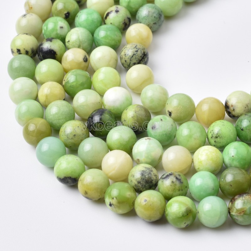 Chrysoprase Smooth Round Beads Strands, Approx 4-12mm, 38cm/strand