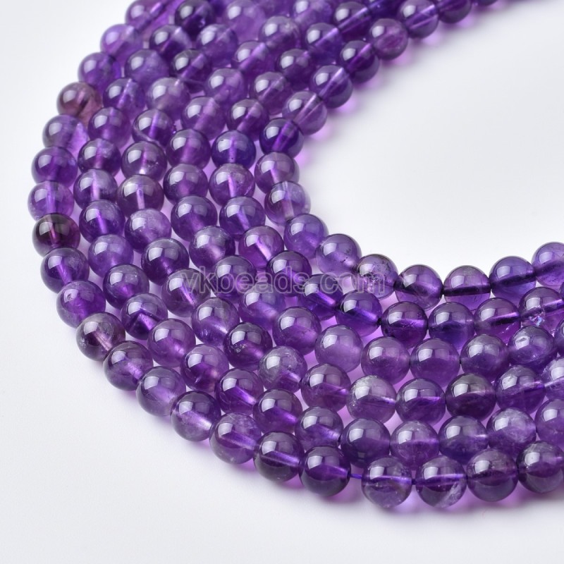 Chevron Amethyst Matte Round Beads Strands, Approx 4-12mm, 38cm/strand
