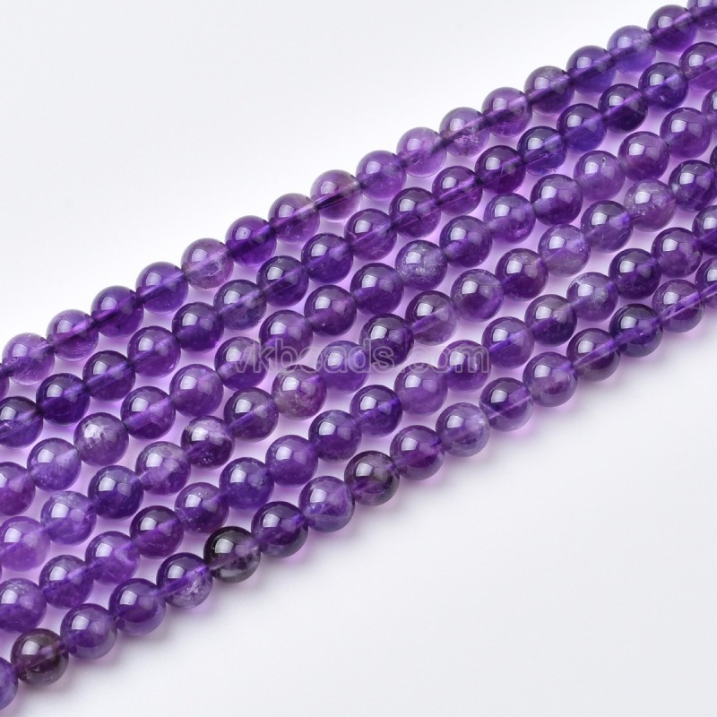 Chevron Amethyst Matte Round Beads Strands, Approx 4-12mm, 38cm/strand