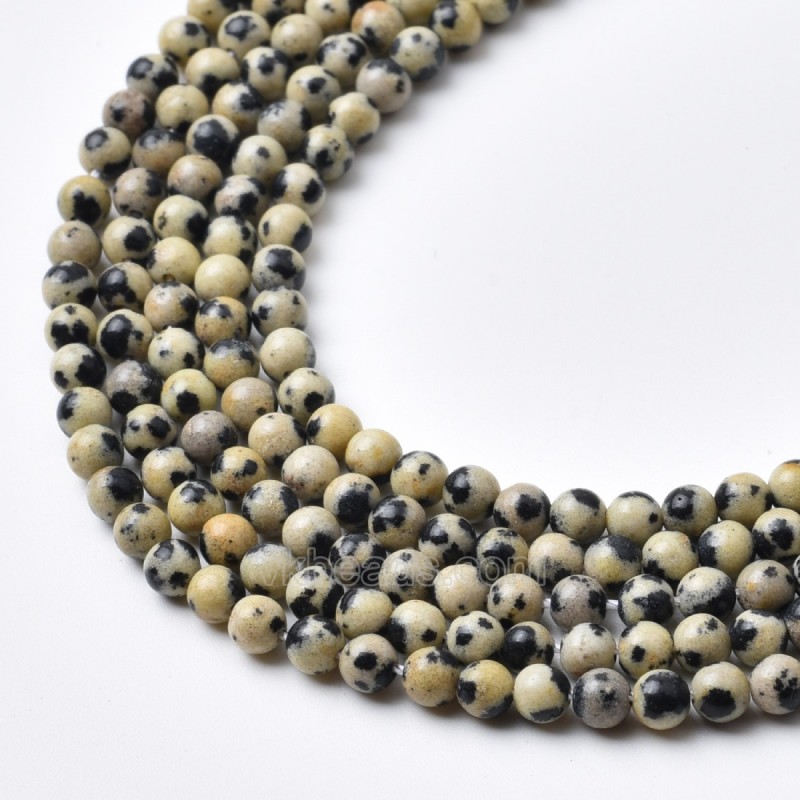 Dalmatian Jasper Smooth Round Beads Strands, Approx 2-3mm, 38cm/strand