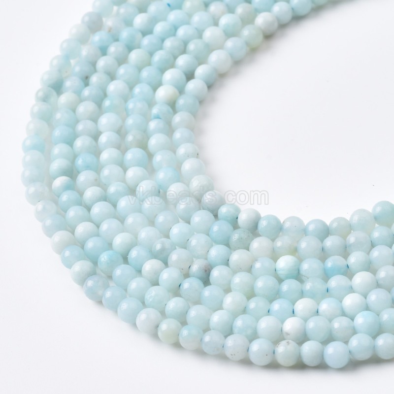 AB Grade Amazonite Smooth Round Beads Strands, Approx 4-14mm, 38cm/strand