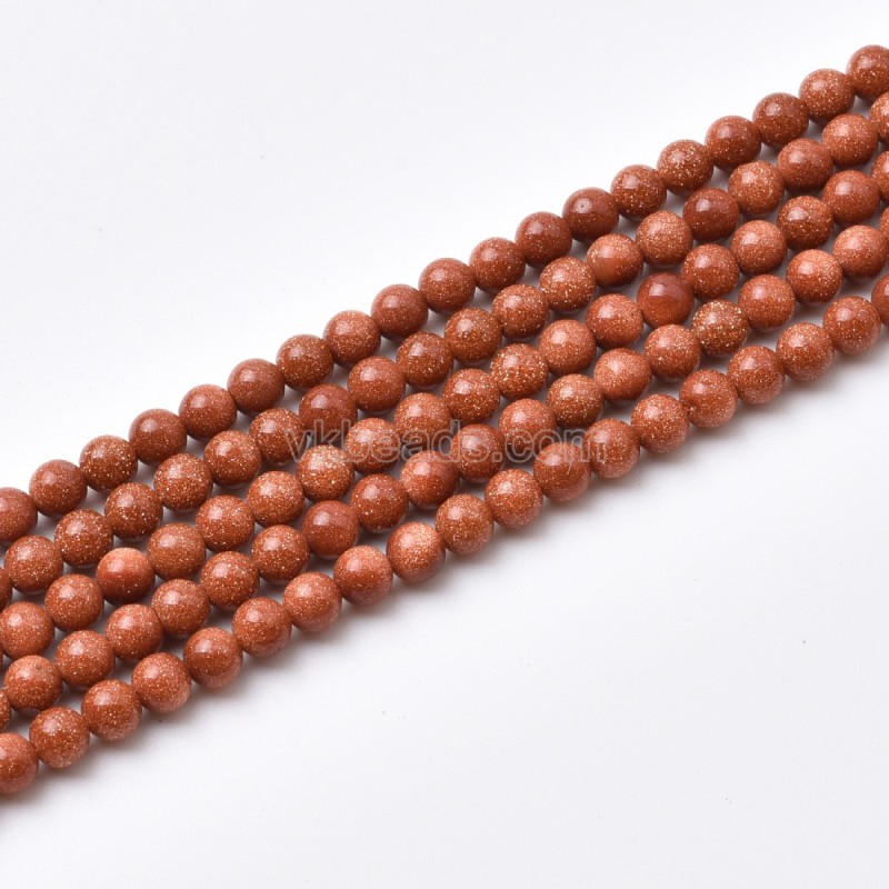 Gold Sandstone Smooth Round Beads Strands, Approx 2-3mm, 38cm/strand