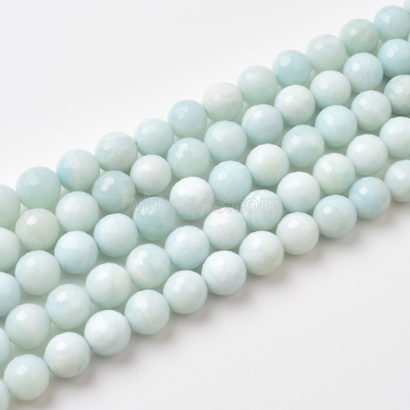 A Grade Amazonite Faceted Round Beads Strands, Approx 4-12mm, 38cm/strand