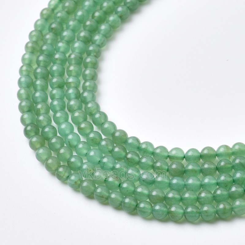 Green Aventurine Smooth Round Beads Strands, Approx 2-3mm, 38cm/strand