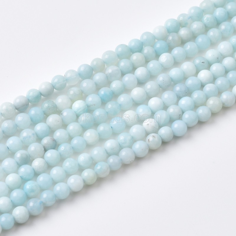 AB Grade Amazonite Smooth Round Beads Strands, Approx 4-14mm, 38cm/strand