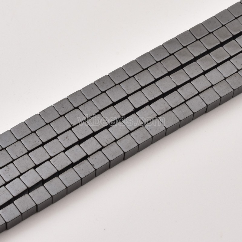 Black Hematite Cube Beads Strands, Approx 2x2-8x8mm, 38cm/strand