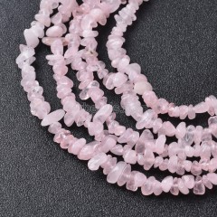 Rose quartz Small Chips Strands, Approx 3x5mm, 80cm/strand