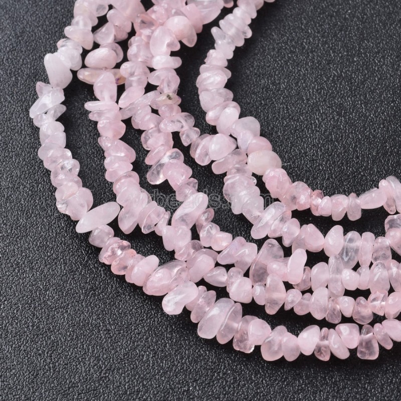 Rose quartz Small Chips Strands, Approx 3x5mm, 80cm/strand