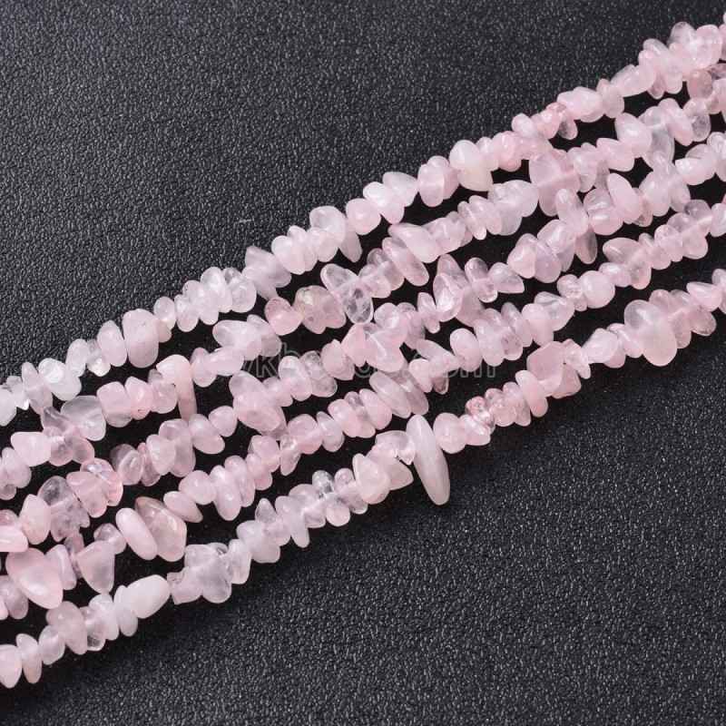 Rose quartz Small Chips Strands, Approx 3x5mm, 80cm/strand