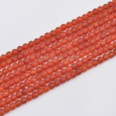 Red Agate Matte Round Beads Strands, Approx 4-16mm, 38cm/strand