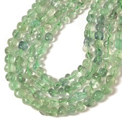 Green Fluorite Smooth Nugget Beads Strands, Approx 8-10mm, 38cm/strand