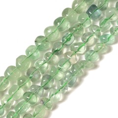 Green Fluorite Smooth Nugget Beads Strands, Approx 8-10mm, 38cm/strand
