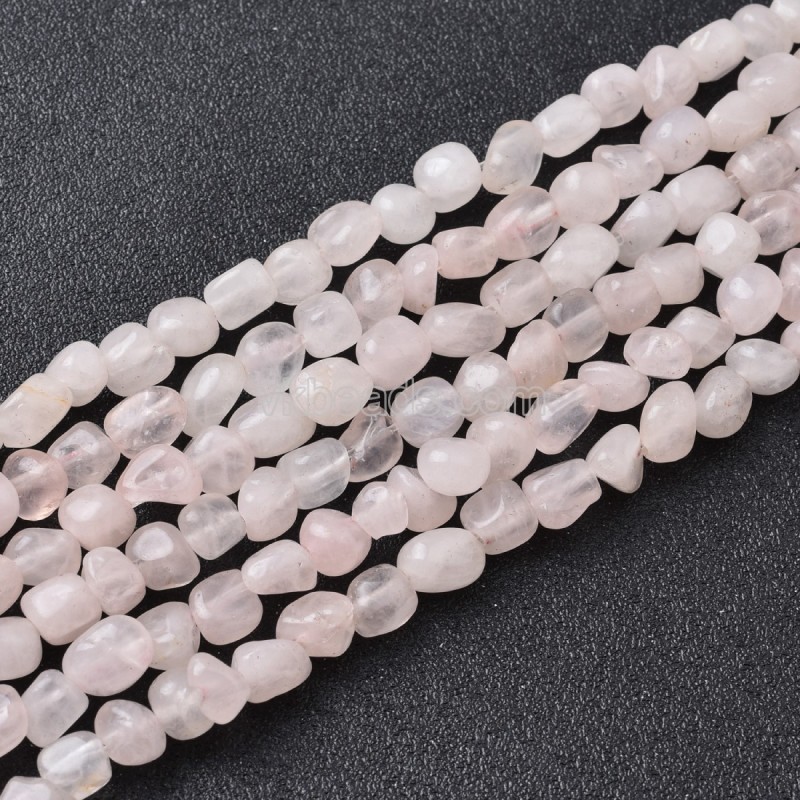 Rose Quartz Nugget Beads Strands, Approx 3-5mm, 38cm/strand