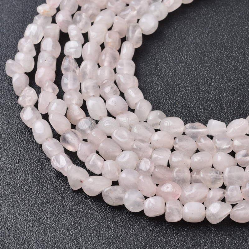 Rose Quartz Nugget Beads Strands, Approx 3-5mm, 38cm/strand