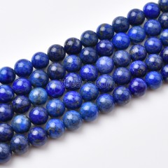 Natural Lapis Lazuli Smooth Round Beads Strands, Approx 4-12mm, 38cm/strand
