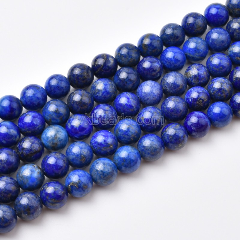 Natural Lapis Lazuli Smooth Round Beads Strands, Approx 4-12mm, 38cm/strand