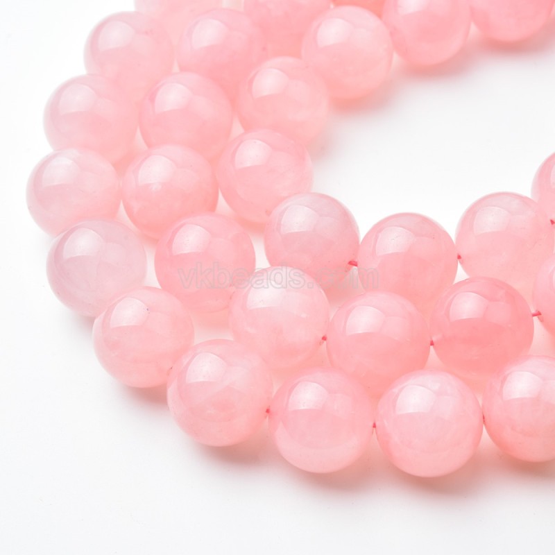 Natural Rose Quartz Smooth Round Beads Strands, Approx 20mm, 38cm/strand