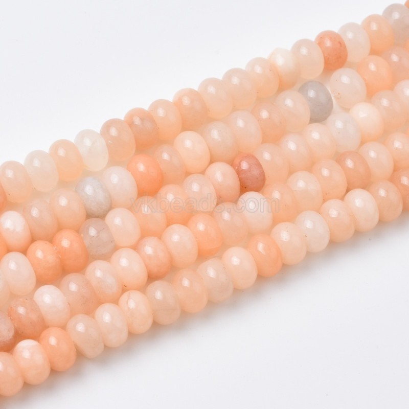 Pink Aventurine Smooth Rondelle Beads Strands, Approx 2x4-5x8mm, 38cm/strand