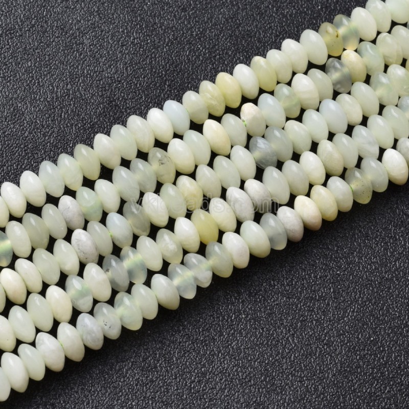 New Jade Smooth Saucer Beads Strands, Approx 3x6mm, 38cm/strand