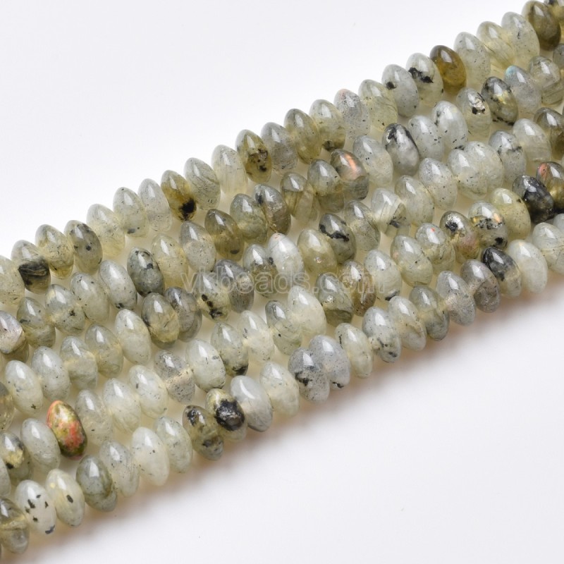 Labradorite Smooth Saucer Beads Strands, Approx 3x6mm, 38cm/strand