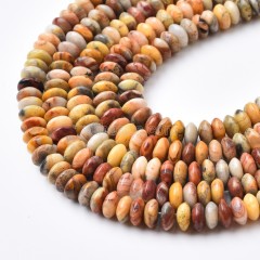 Crazy Lace Agate Smooth Saucer Beads Strands, Approx 3x6mm, 38cm/strand