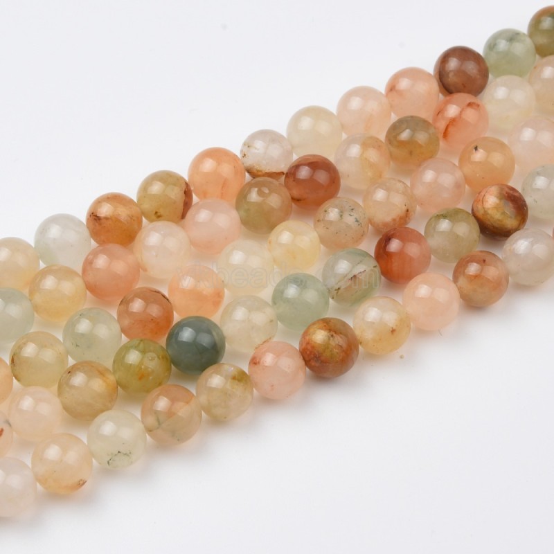 Red Quartz Smooth Round Beads Strands, Approx 6-10mm, 38cm/strand