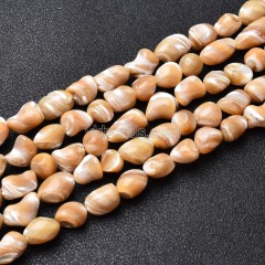 Caramel Trochid Shell Nugget Beads Strands, Approx 10-12x10-20mm, 38cm/strand