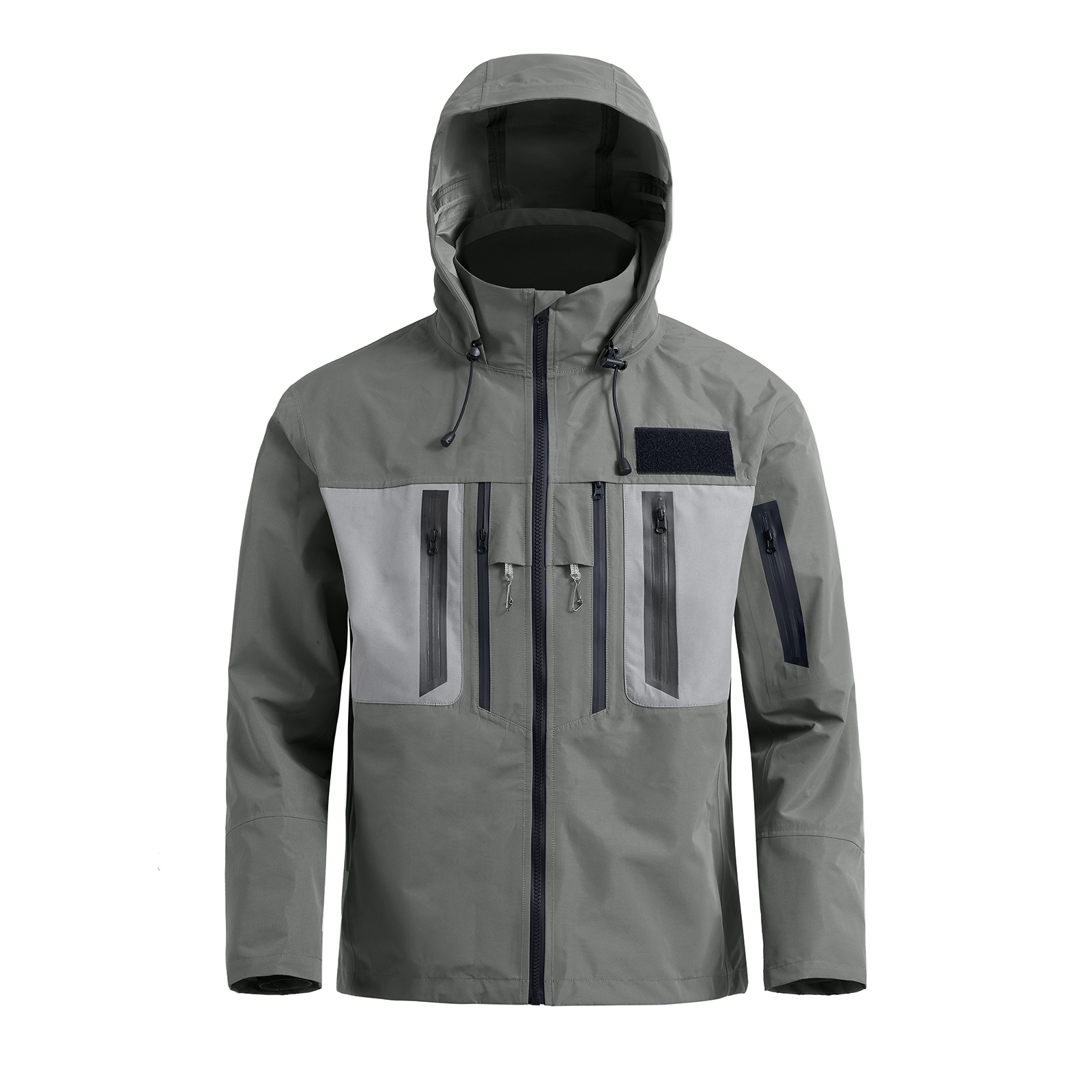 Military-Green  Fish Jacket Under Coolleg Vents Customizable Supplier