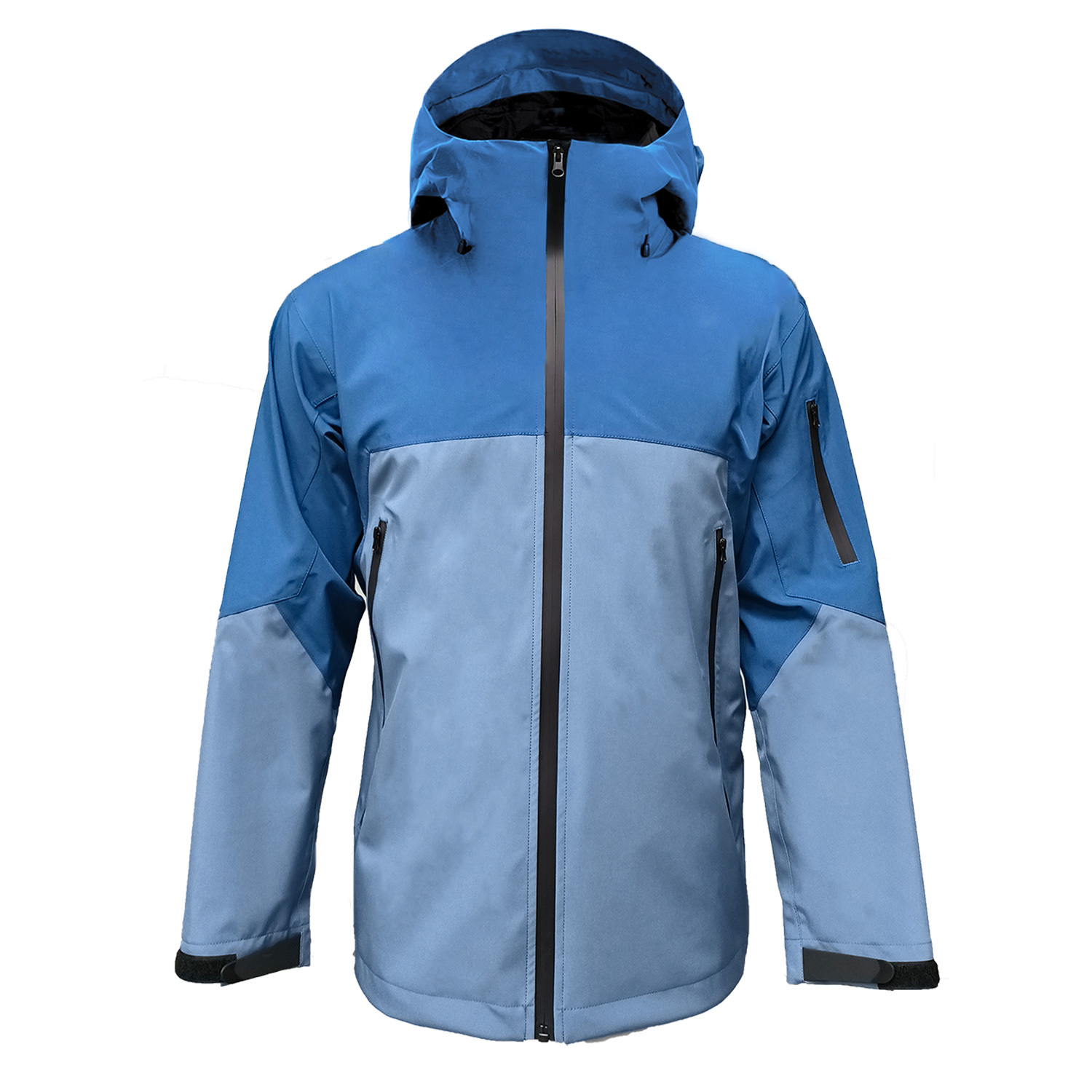 Veste de pluie bleu pâle respirante sous les bras en gros ODM&OEM par Yuelei