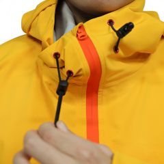 Yuelei Rain Jacket Customizable Light Yellow Three-Layer Waterproof Structure Model FJ-16