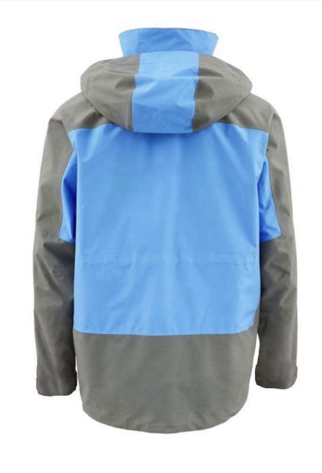 Veste de pluie Yuelei Fournisseur personnalisable Structure imperméable de niveau tempête Bleu-gris pour la randonnée