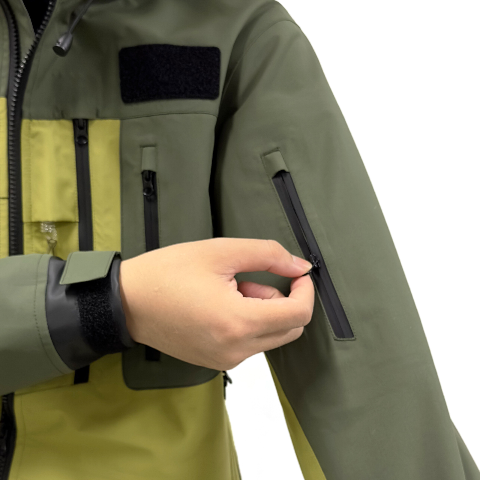 Military Green and Yellow Fishing Jacket Customizable Yuelei Supplier