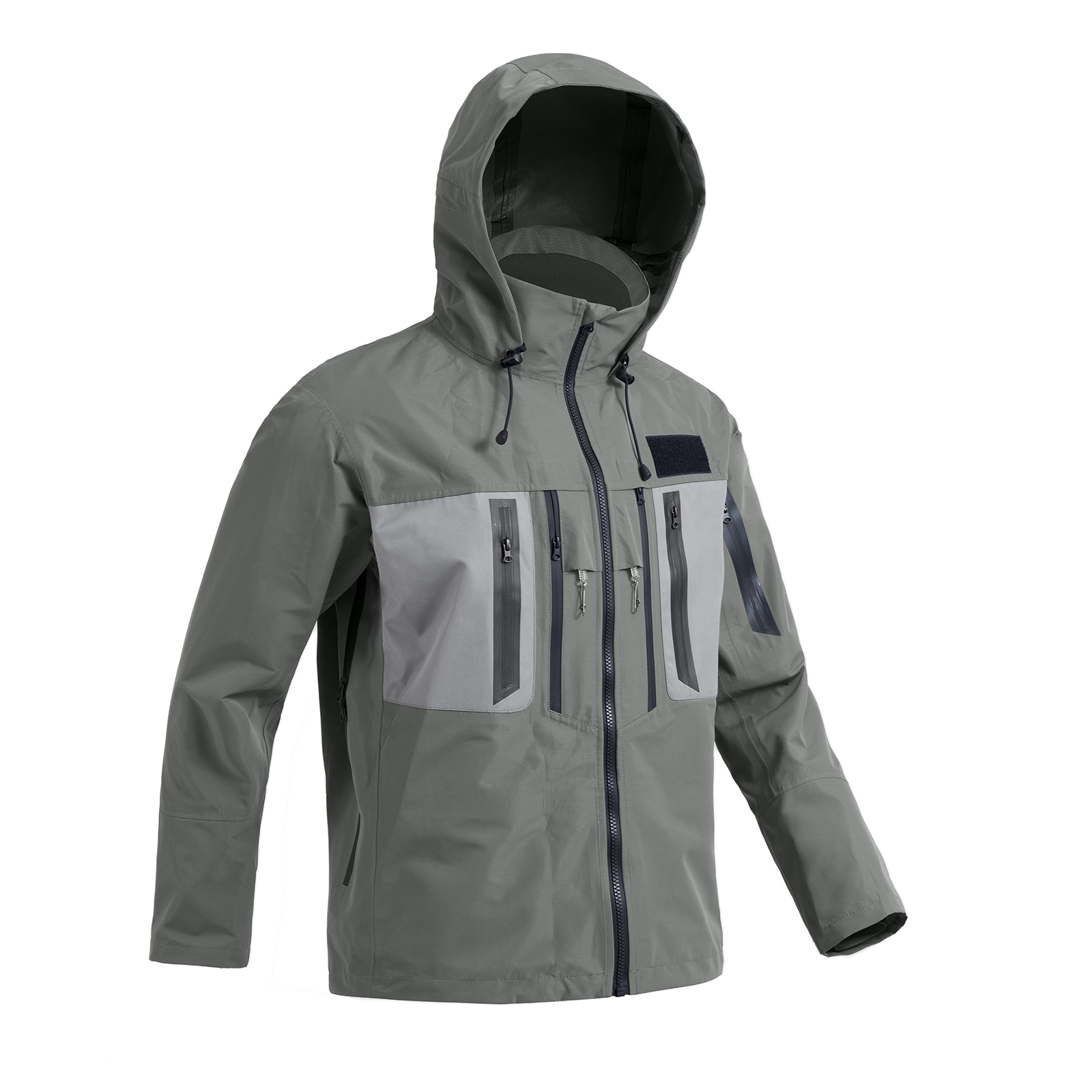 Military-Green  Fish Jacket Under Coolleg Vents Customizable Supplier