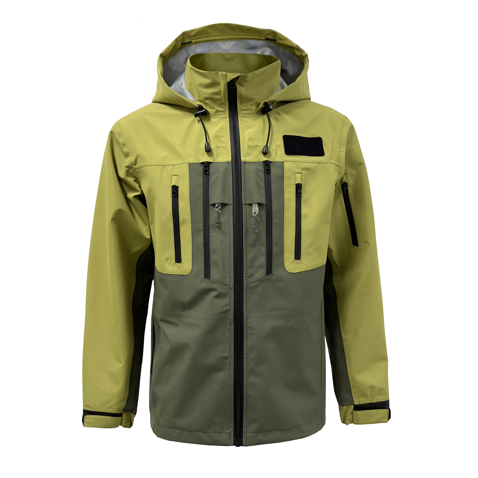 Military Green and Yellow Fishing Jacket Customizable Yuelei Supplier