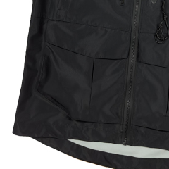 Black Waterproof Jacket With Attachment Loop By Yuelei Wholesale