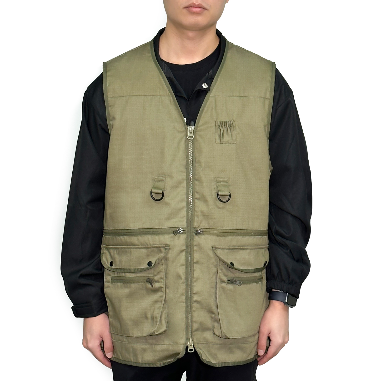 Veste de pêche militaire verte personnalisable en usine kgb-2