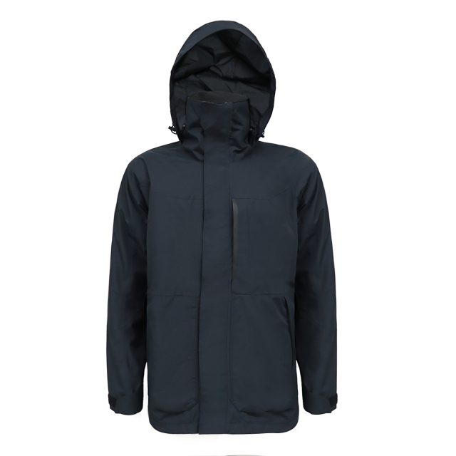 Customizable Factory Black Waterproof Jackets for Hiking or Casual Wear